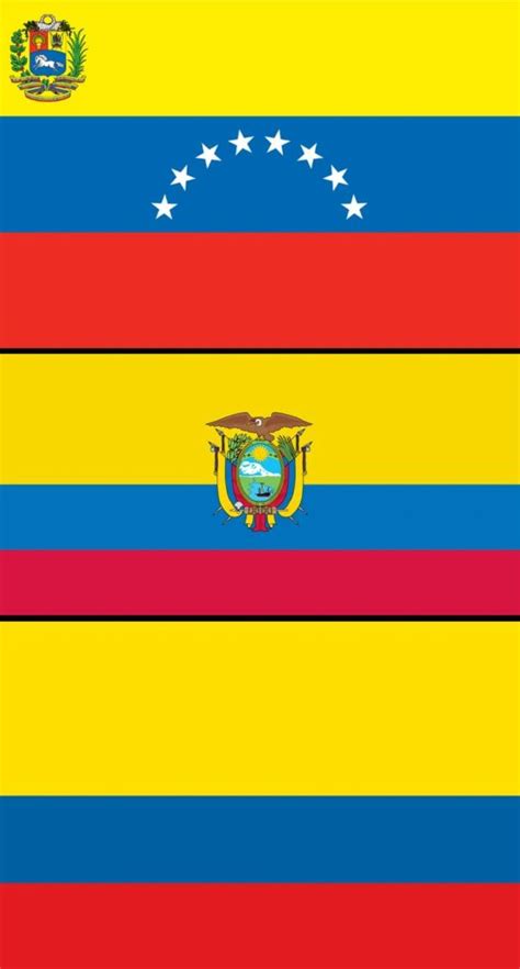 why colombia venezuela flags similar